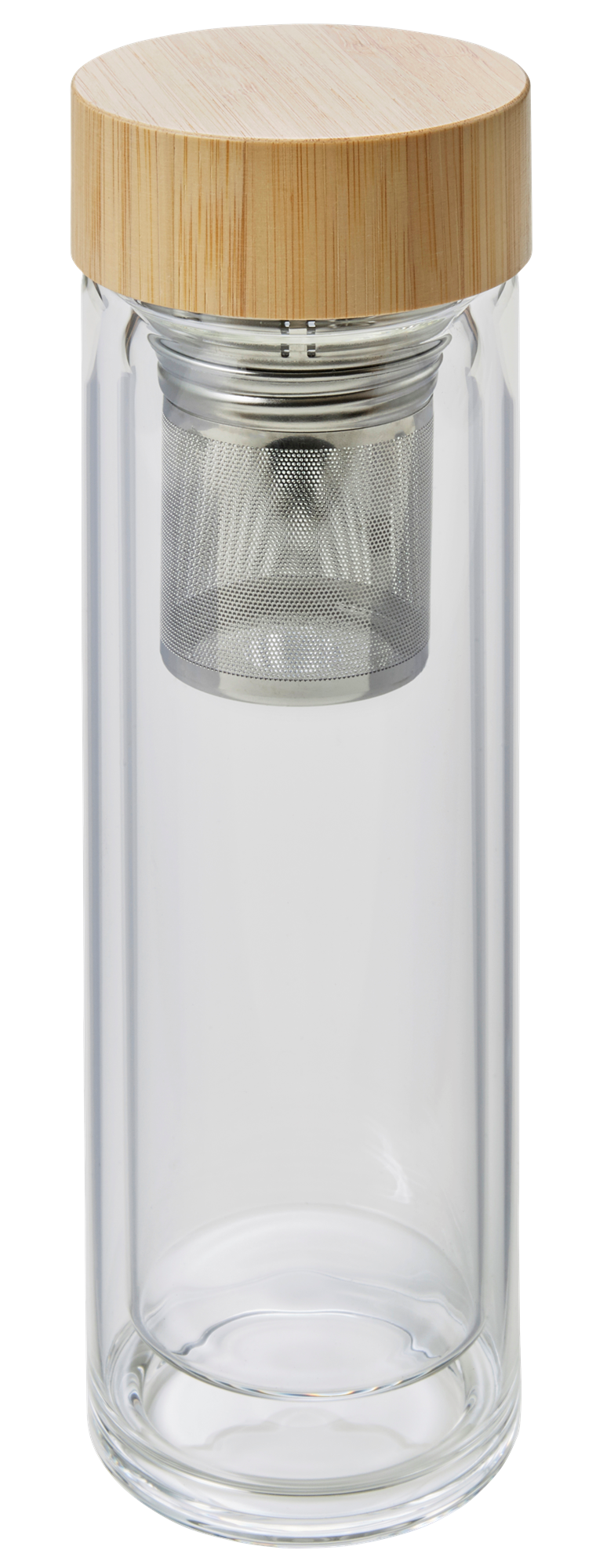 Picture of Glass and bamboo bottle with tea infuser (420ml)