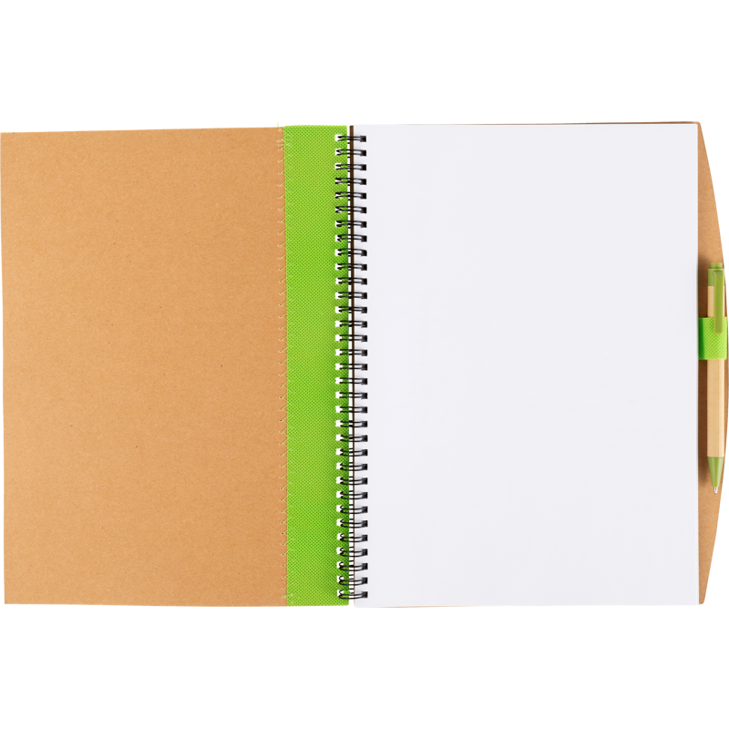 Recycled notebook with pen 8570_019 (Lime)