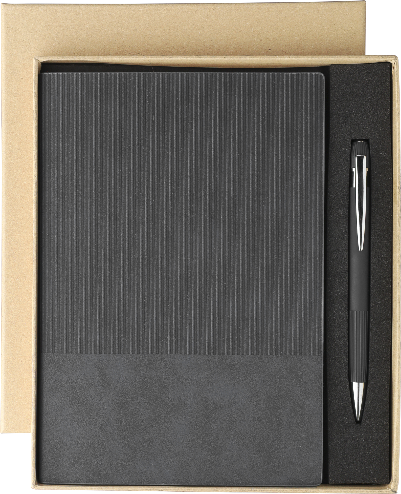 Picture of Recycled PU notebook with ballpen gift set (approx. A5)