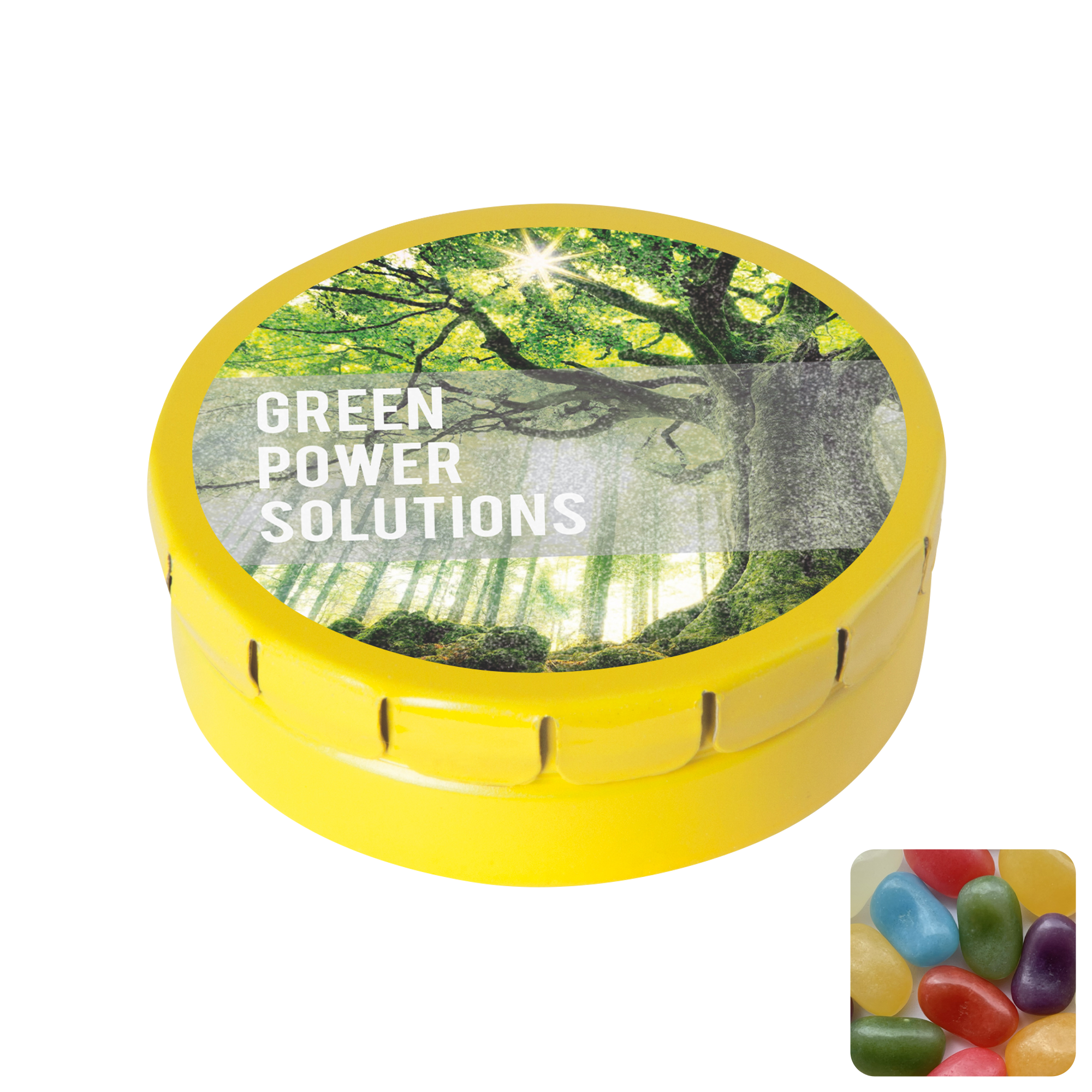 Picture of Round click tin with jelly beans