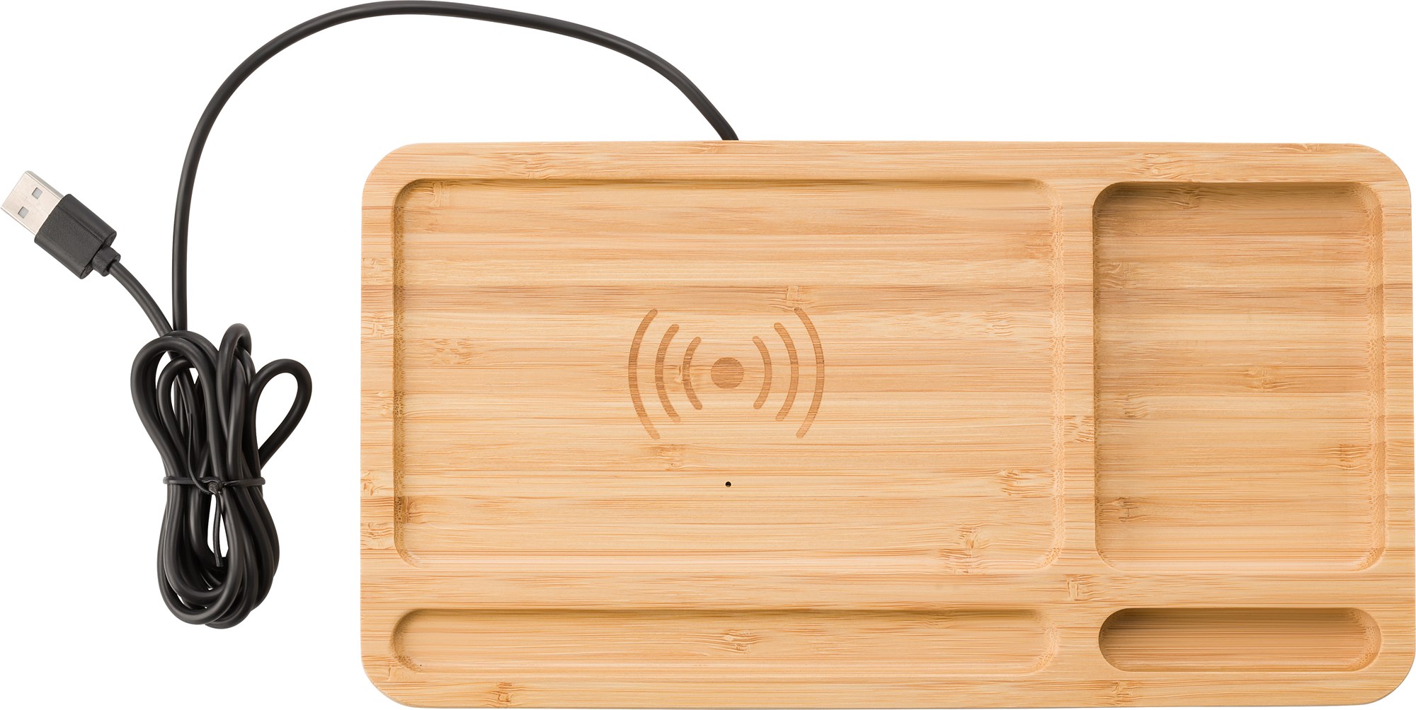Picture of Bamboo desk organiser and charger