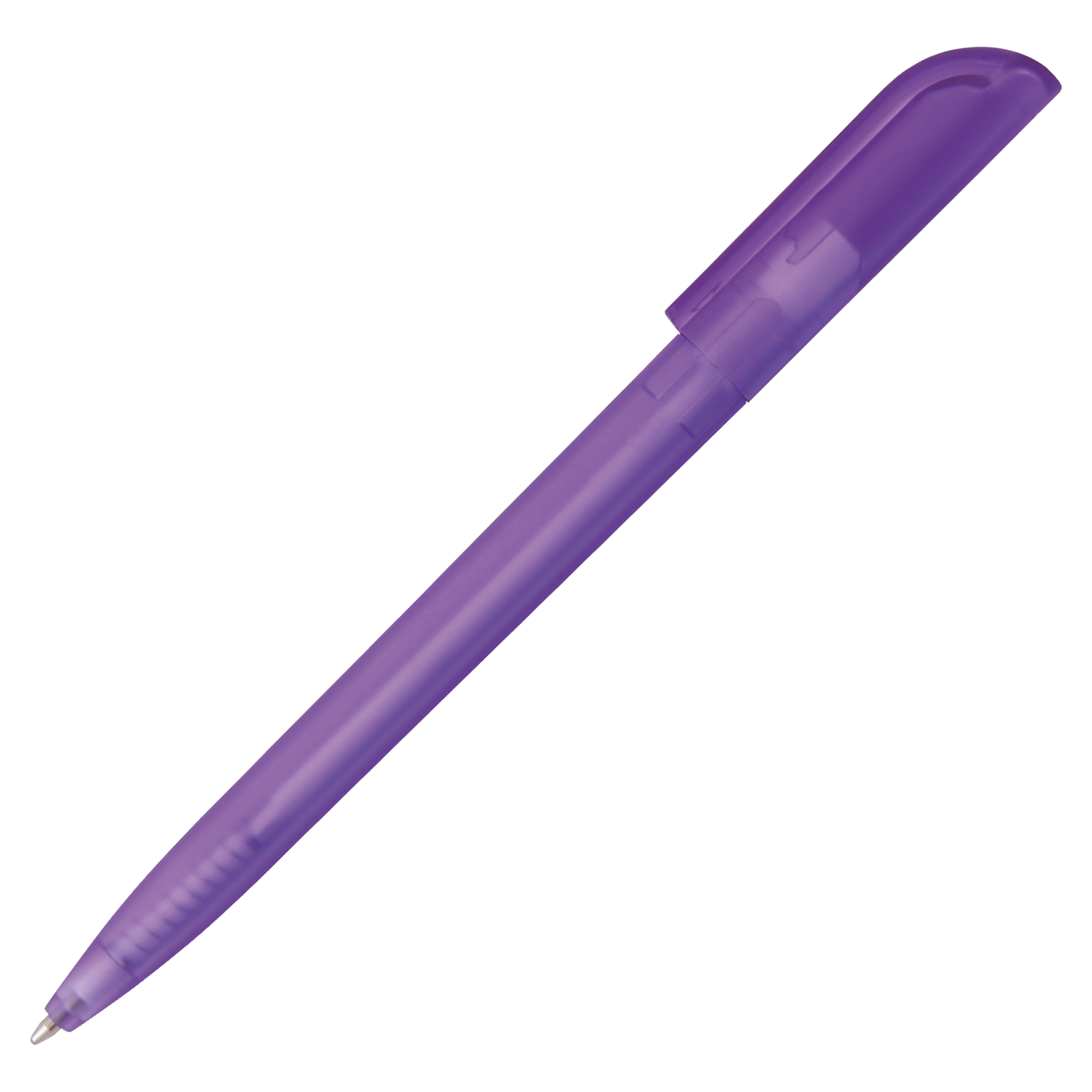 Picture of Twist action frosted plastic ballpen