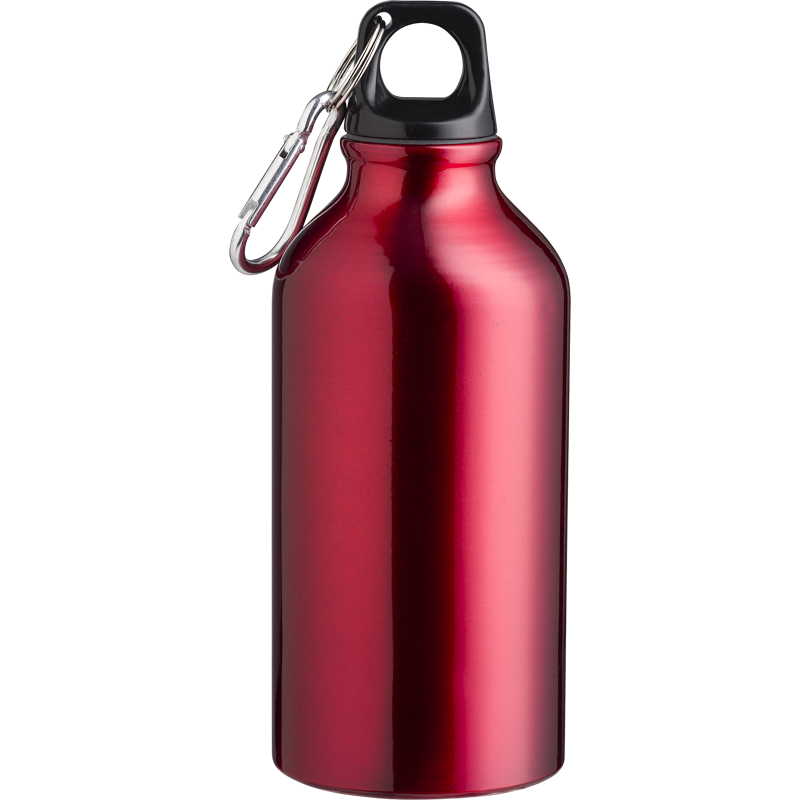 Recycled aluminium single walled bottle (400ml) 1015120_008 (Red)