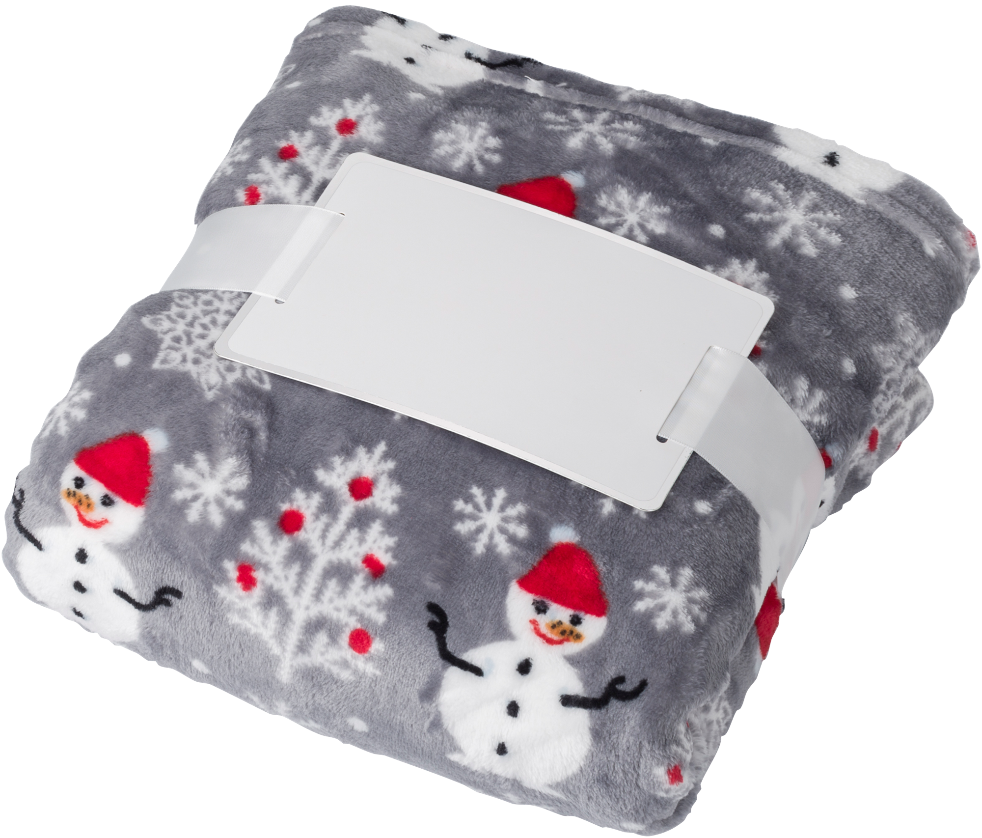 Picture of Flannel fleece snowmen blanket