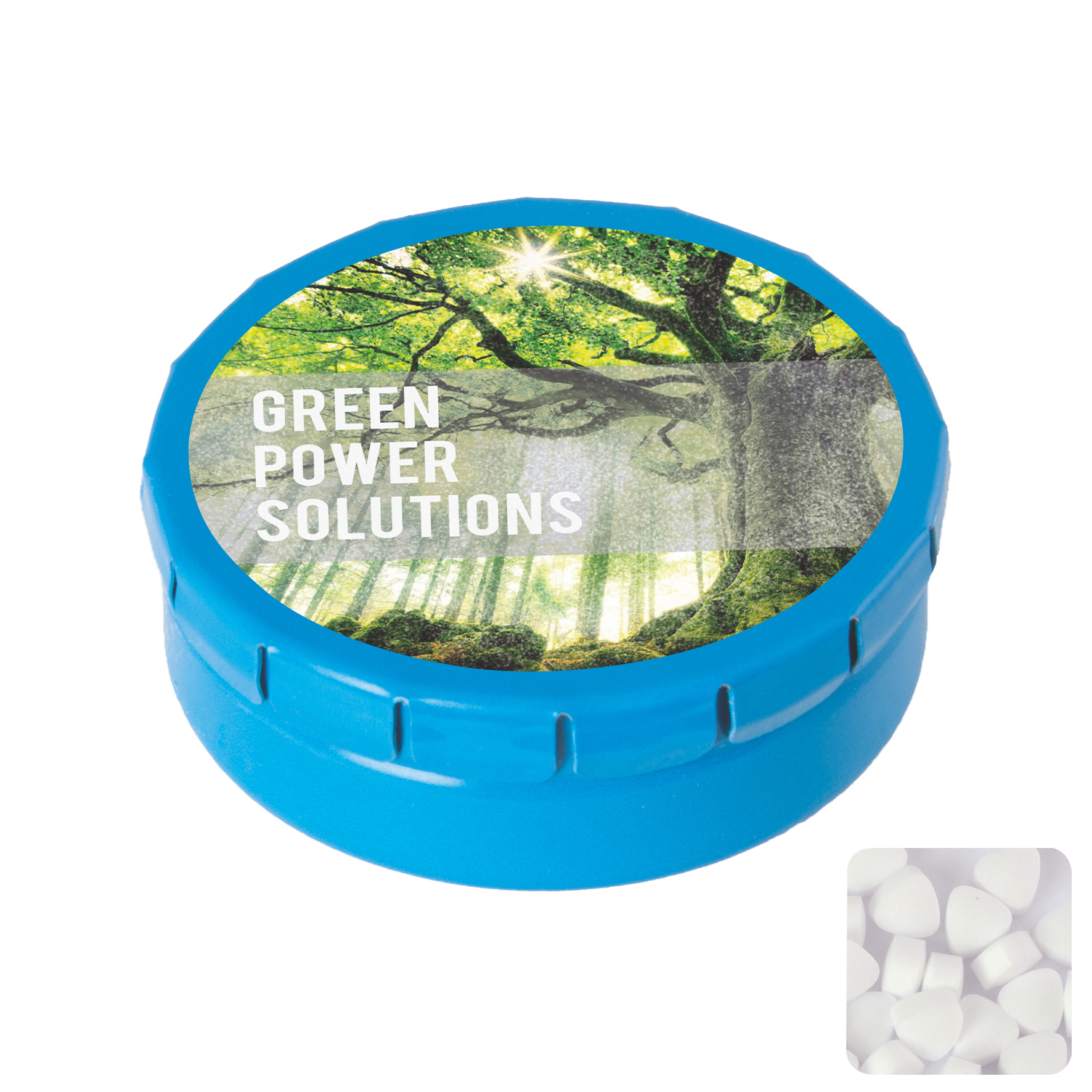 Picture of Round click tin with sugar free mints