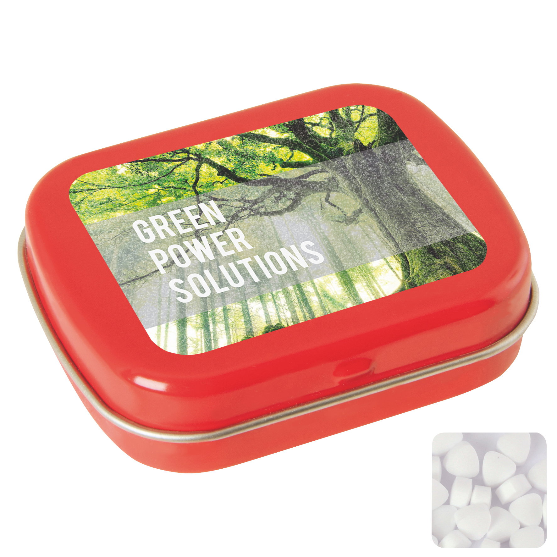 Picture of Flat hinged tin with sugar free mints