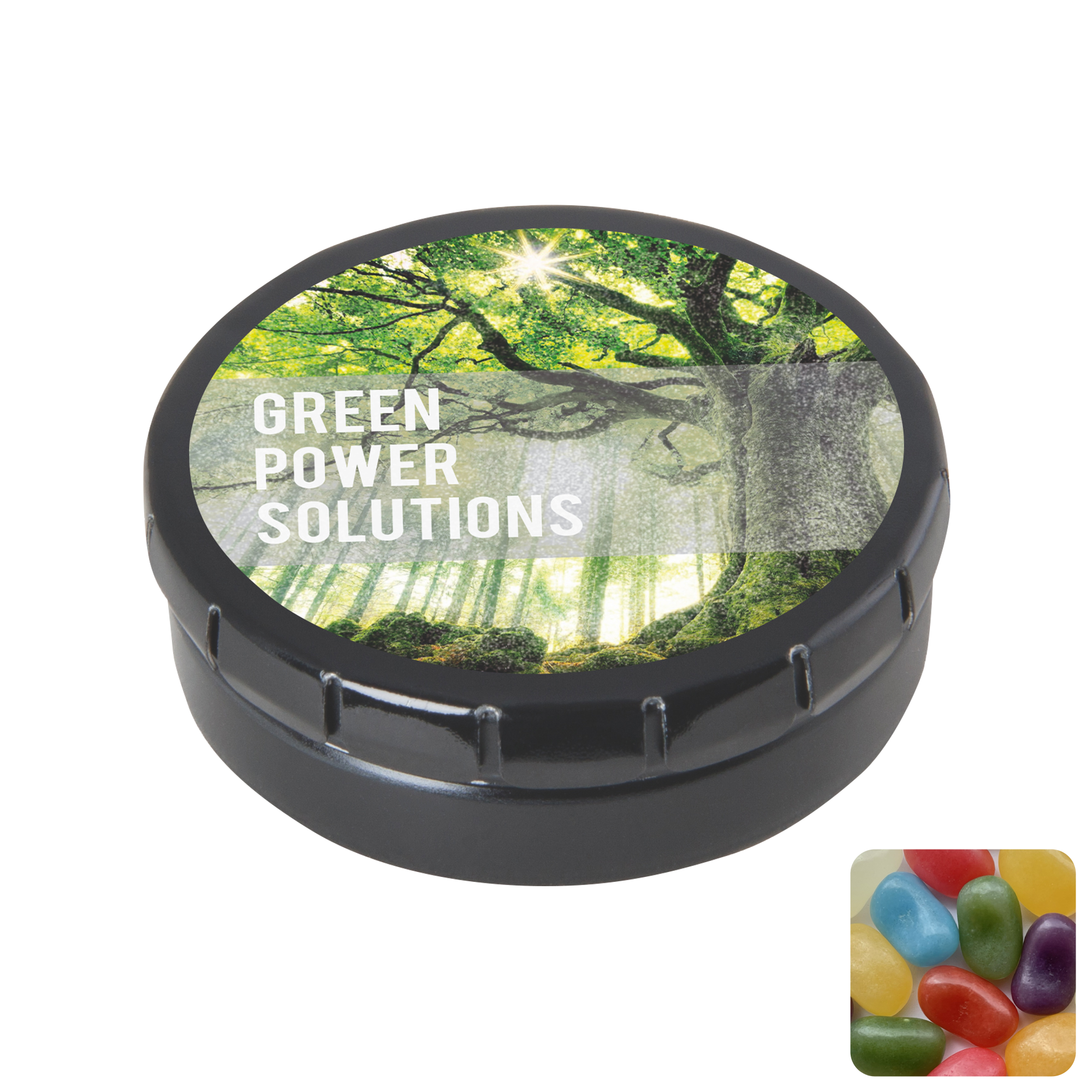 Picture of Round click tin with jelly beans