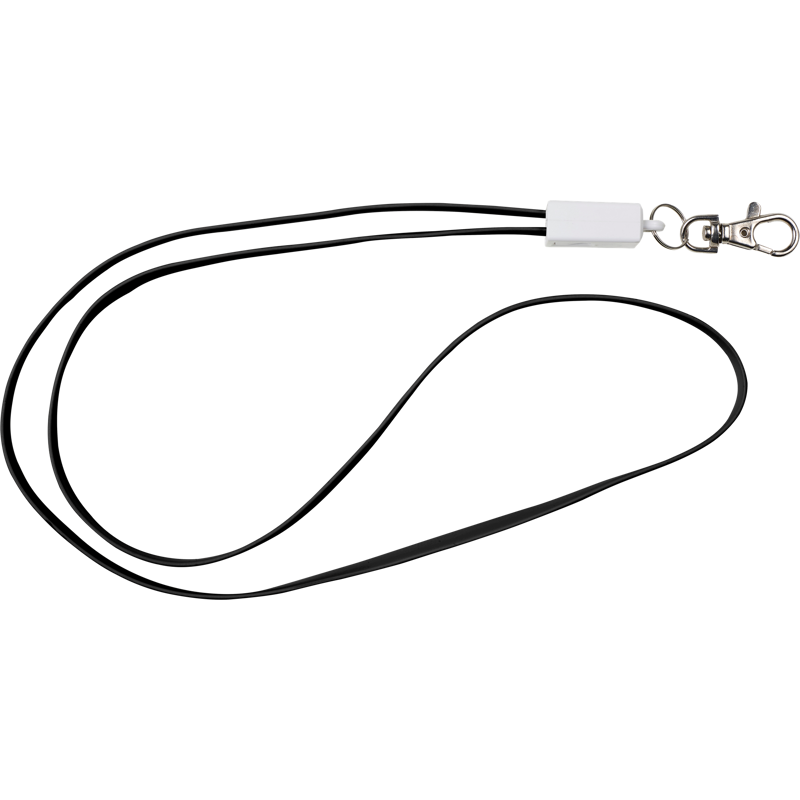 Lanyard and charging cable 8451_001 (Black)