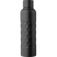 Recycled stainless steel single-walled drinking bottle (800 ml) 1267909_001 (Black)