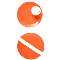 Plastic ball game (3pc) 7819_007 (Orange)