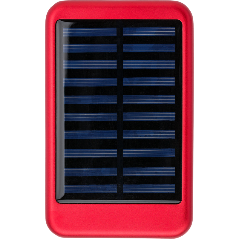 Aluminium solar power bank 9332_008 (Red)