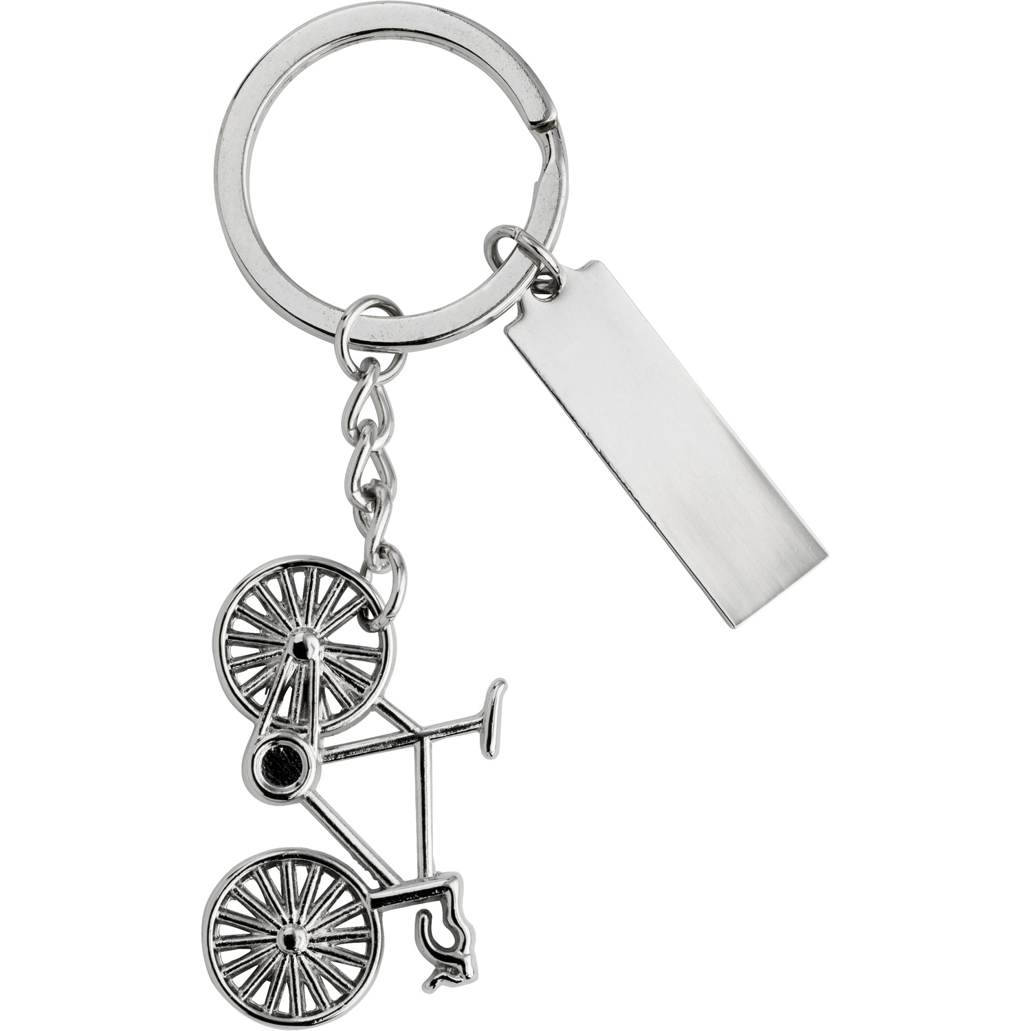Picture of Bike nickel plated keyring