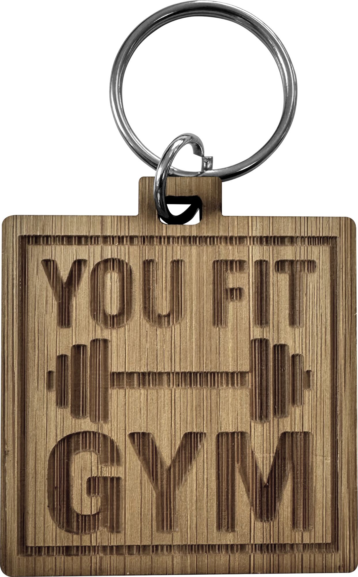 Picture of Bamboo keyring (Square)