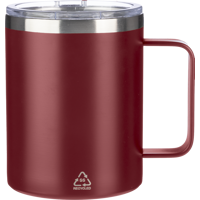 Recycled double walled travel mug (300 ml) 1097560_010 (Burgundy)