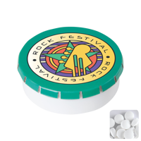 Round click plastic pot with sugar free mints CX0141_004 (Green)