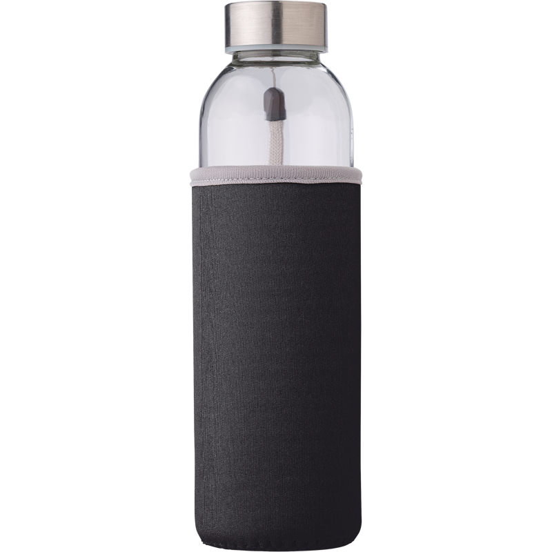 Glass bottle with sleeve (500ml)  9301_001 (Black)