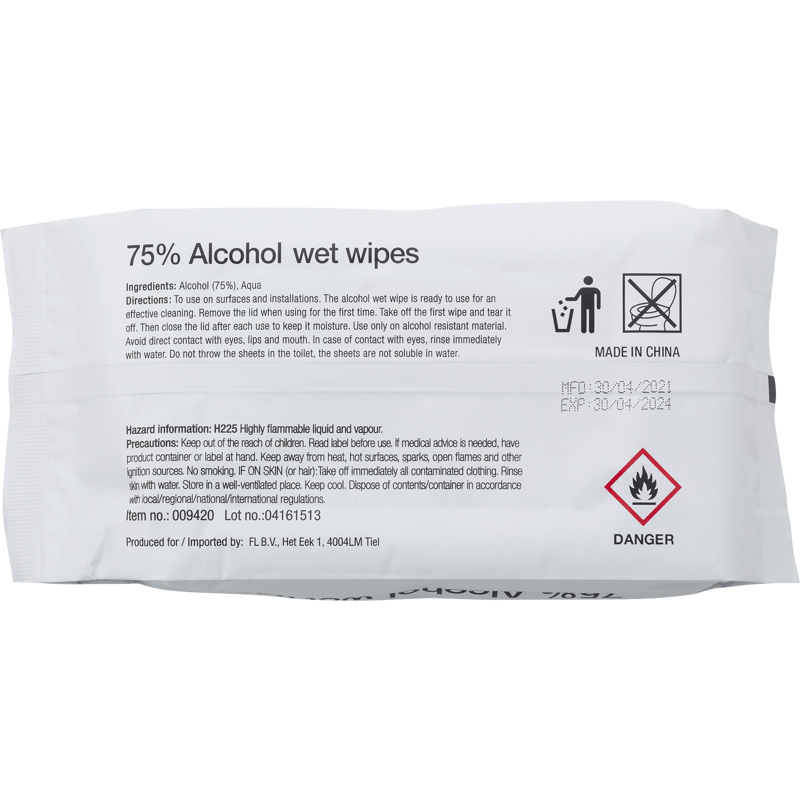 Wet tissues (75% alcohol) 9420_002 (White)