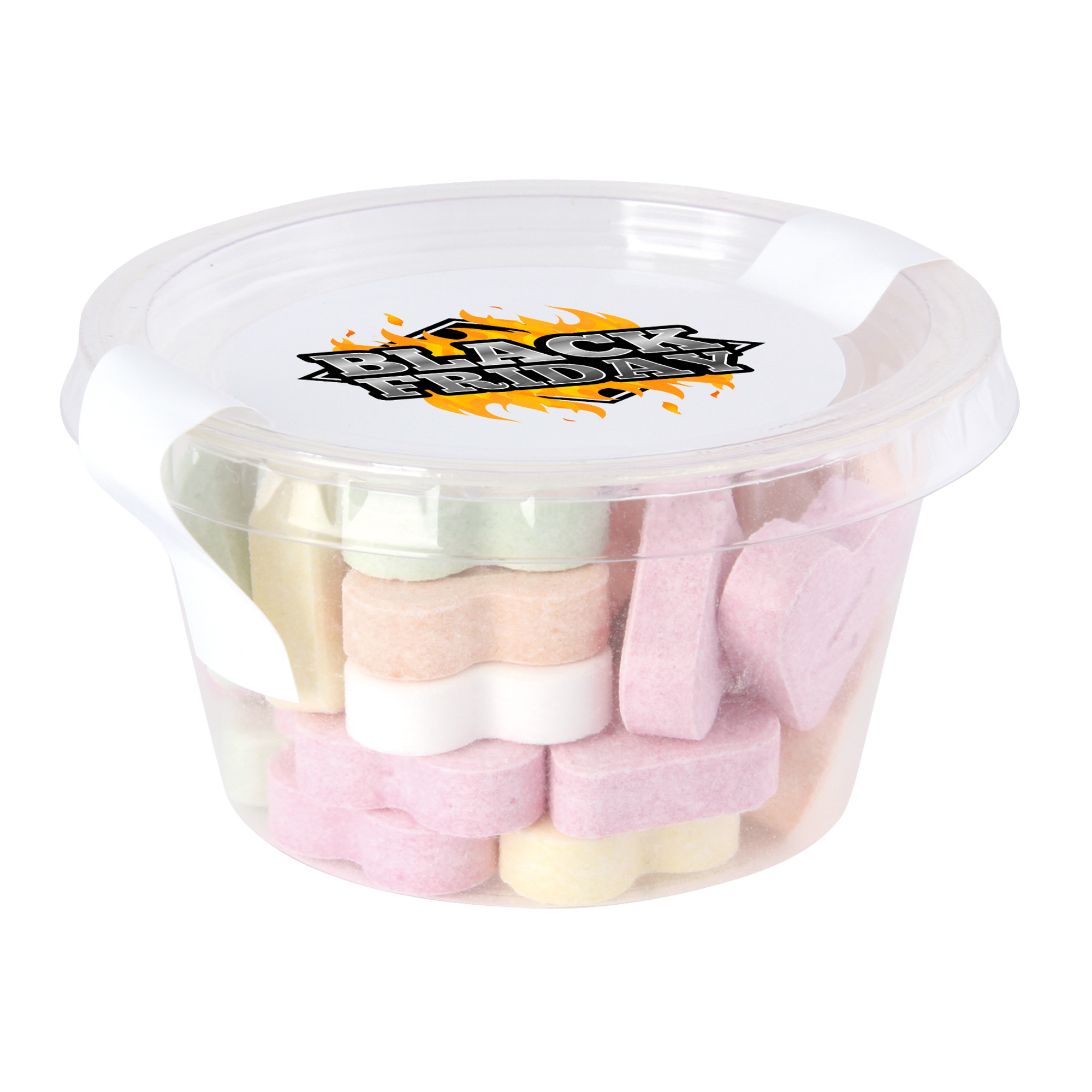 Picture of Eco sweet tub with fruit heart sweets