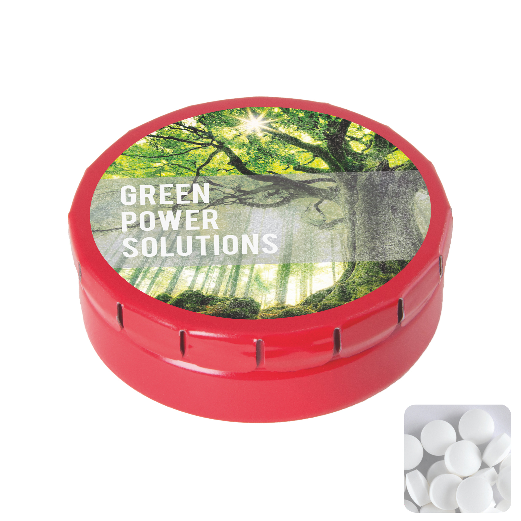 Picture of Round click tin with dextrose mints