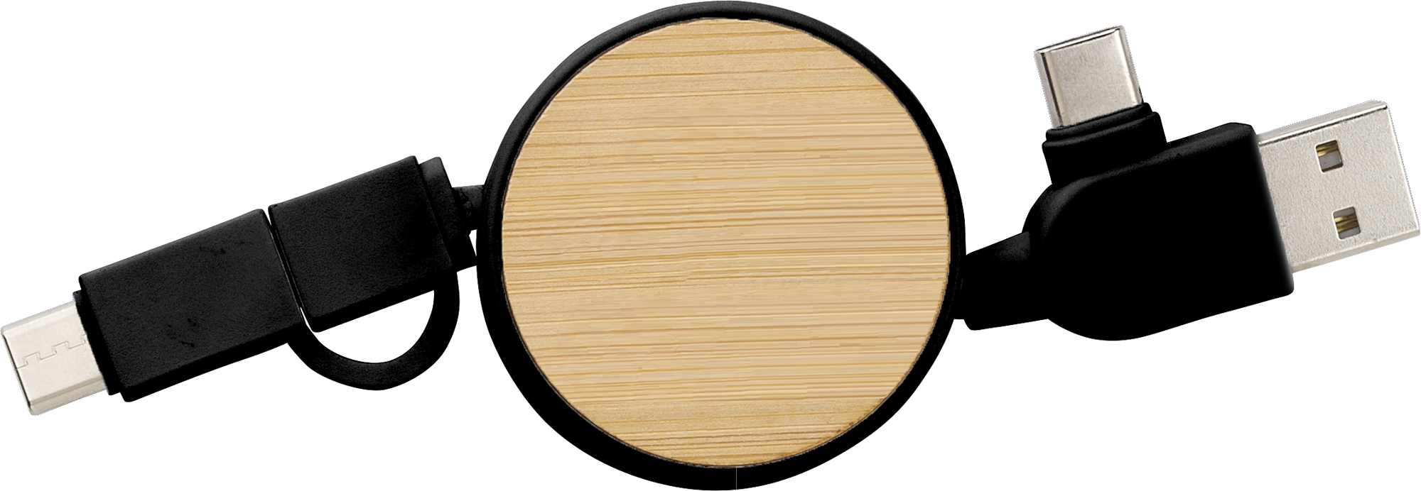 Picture of Bamboo extendable charging cable