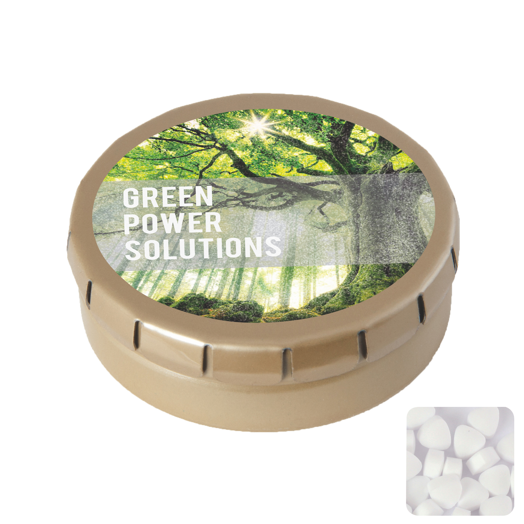 Picture of Round click tin with sugar free mints