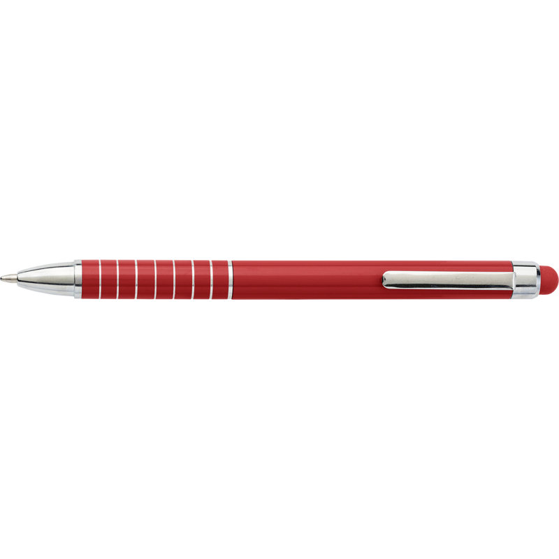 Aluminium ballpen with stylus 0647_008 (Red)