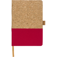 Cork and cotton notebook (approx. A5) 967381_008 (Red)