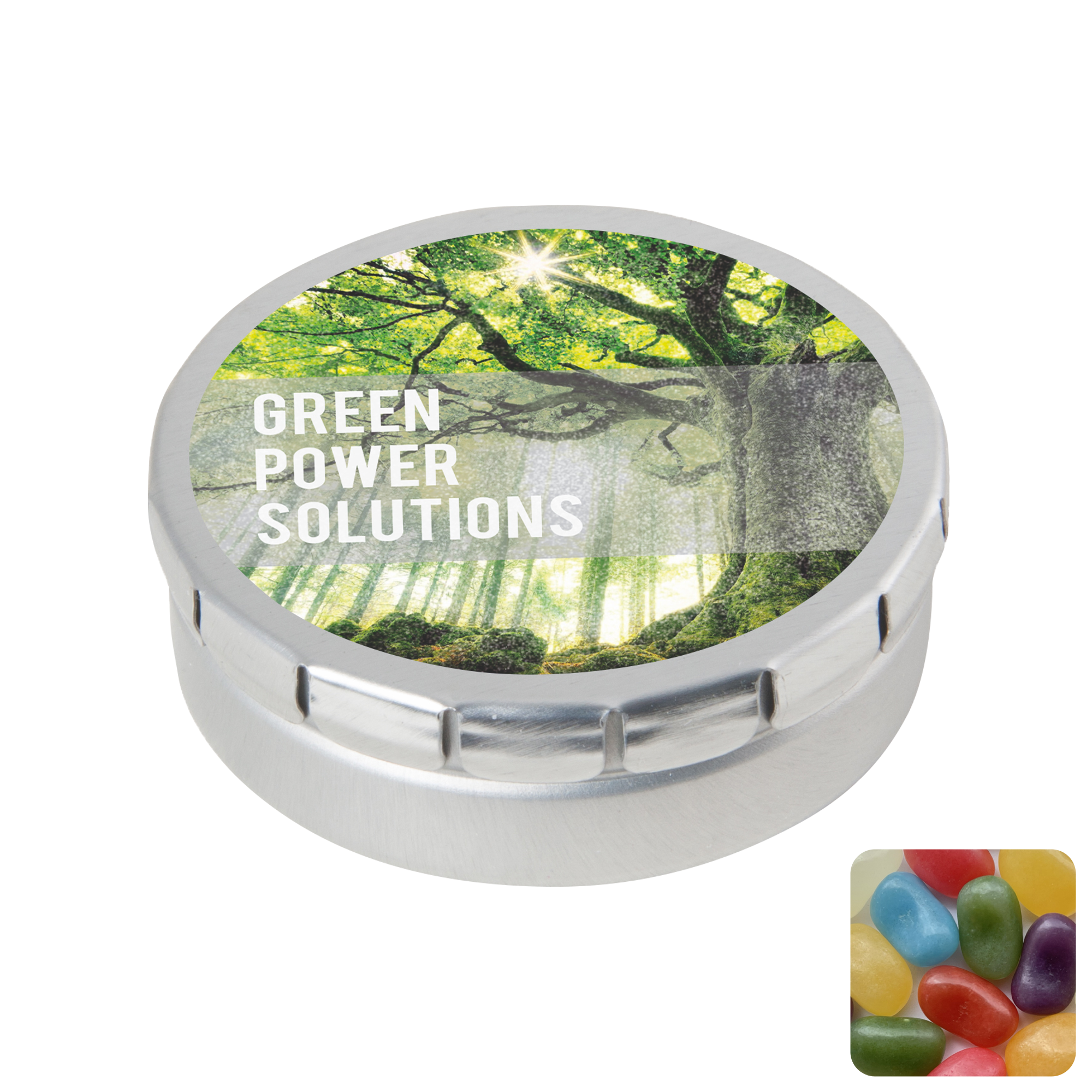 Picture of Round click tin with jelly beans