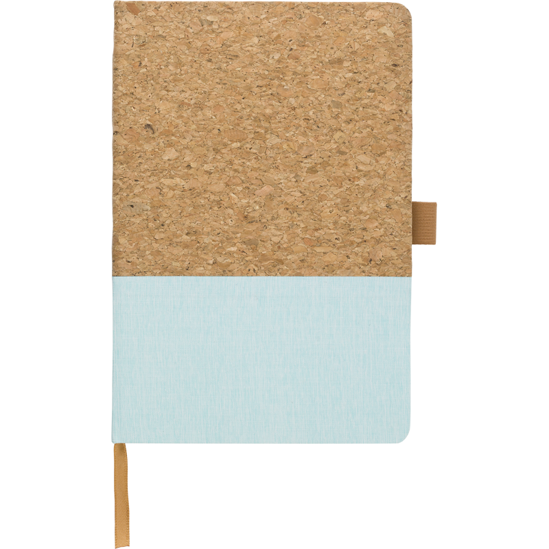 Cork and cotton notebook (approx. A5) 967381_166 (Aqua)