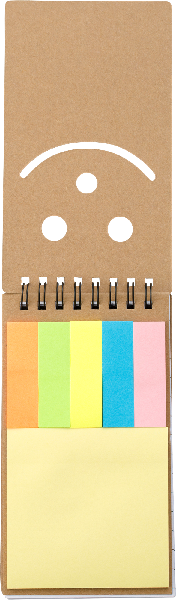 Picture of Notebook with sticky notes