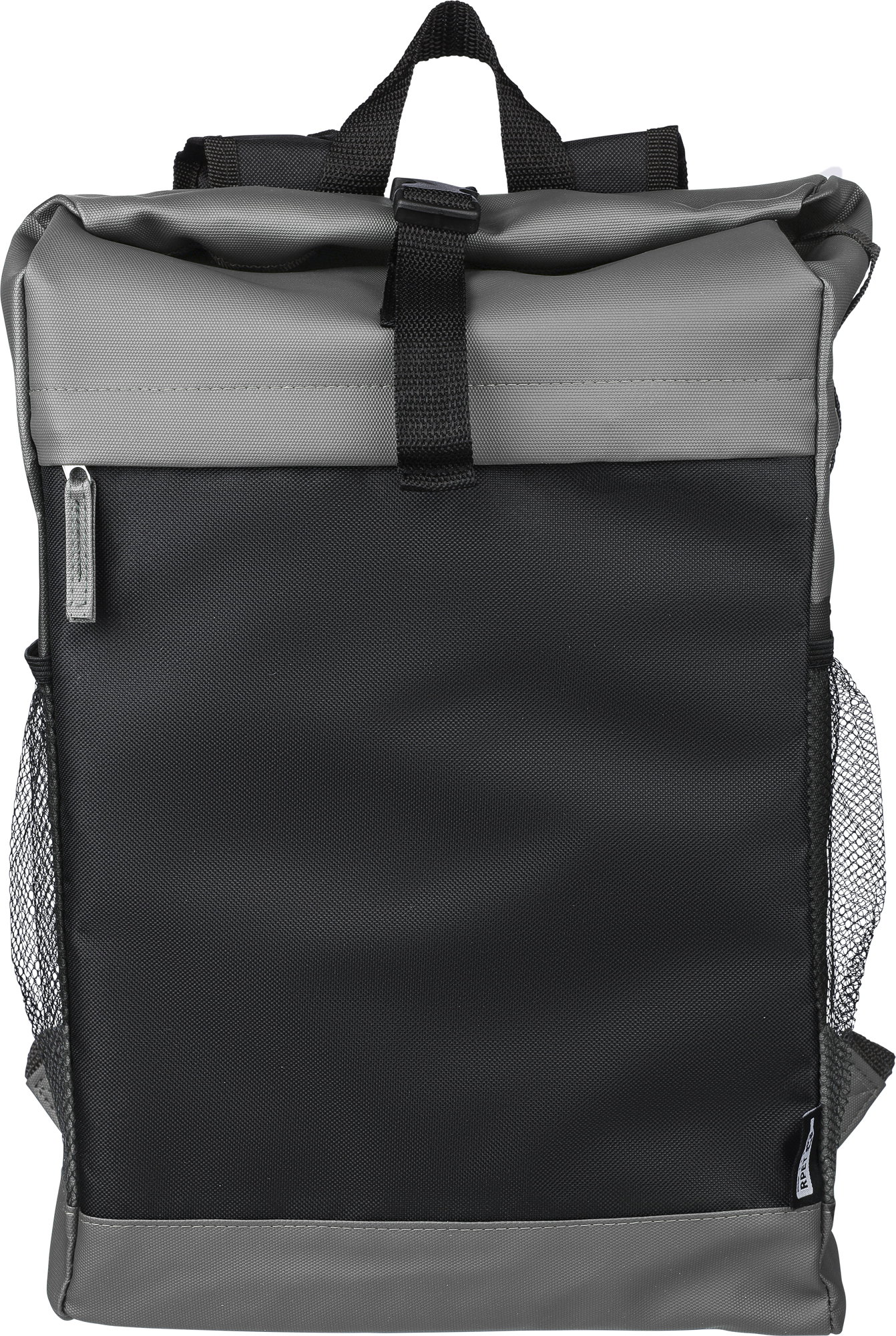 Picture of RPET polyester roll-top backpack.