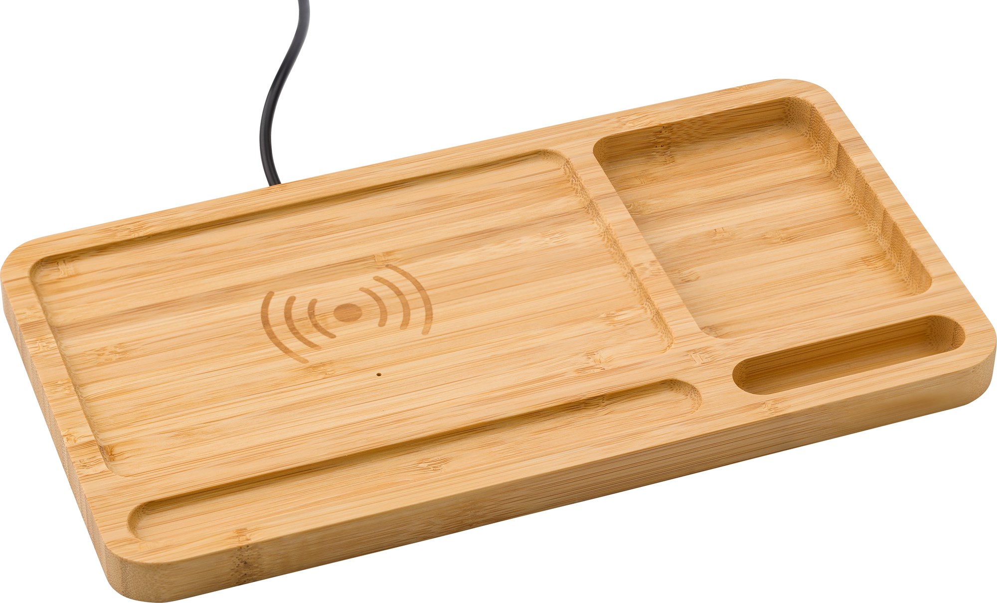 Picture of Bamboo desk organiser and charger