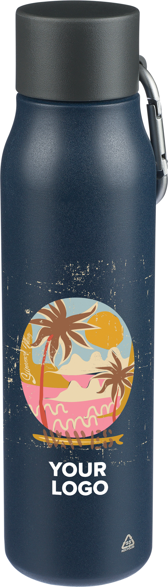 Picture of Recycled stainless steel double walled bottle (600 ml)