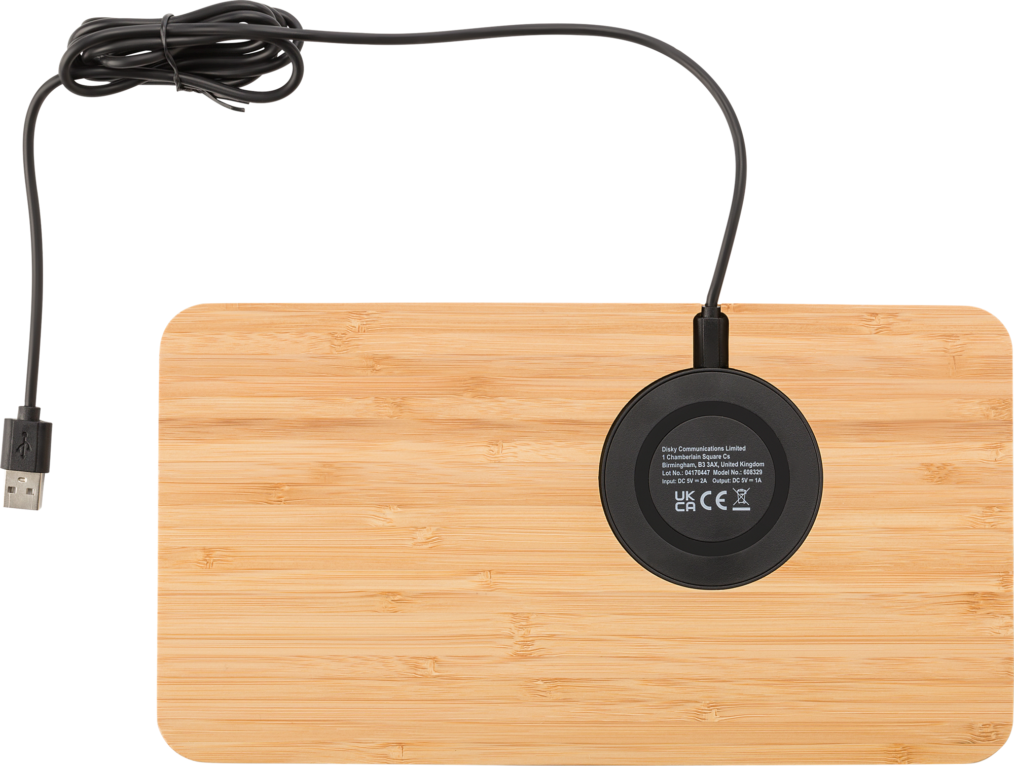 Picture of Bamboo desk organiser and charger