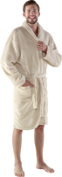 Fleece bathrobe 007775_357 (Beige)