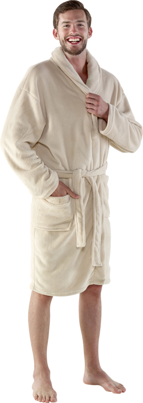 Fleece bathrobe 007775_357 (Beige)