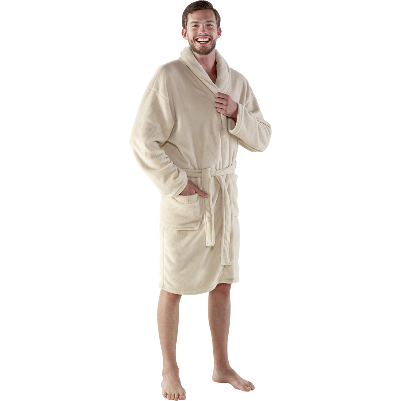 Fleece bathrobe 7775_357 (Beige)