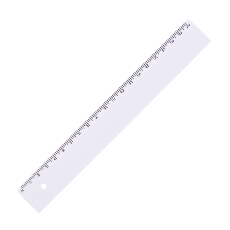 Plastic ruler (20cm) X816201_002 (White)