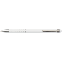 Aluminium ballpen with stylus 0647_002 (White)