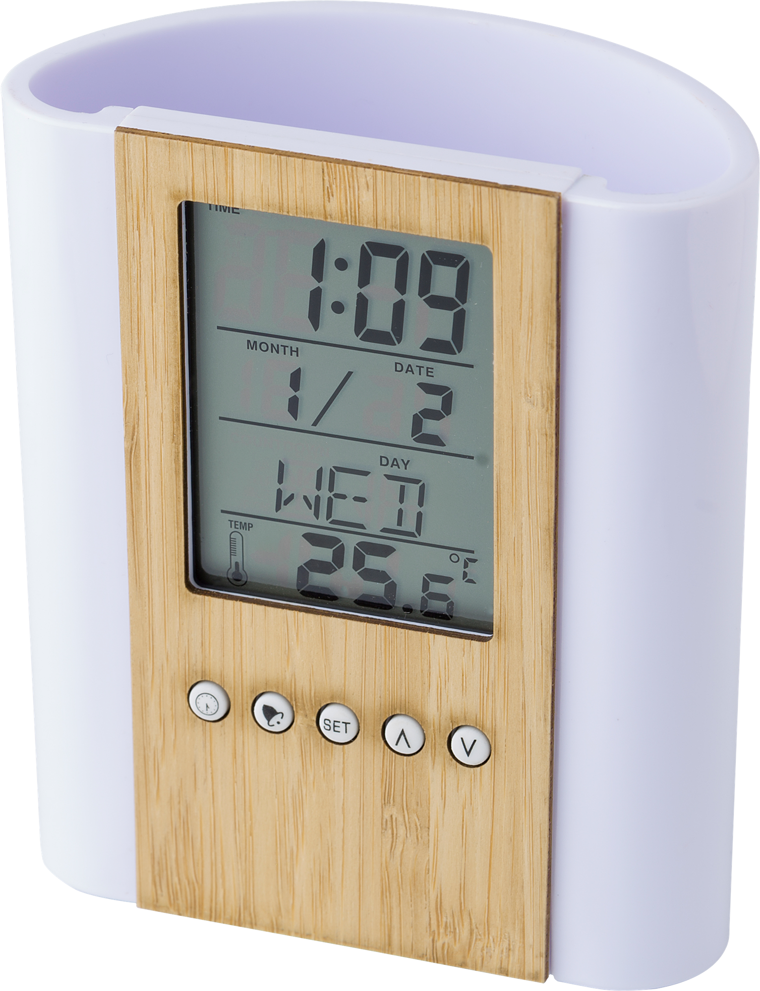 Picture of Bamboo clock and  pen holder