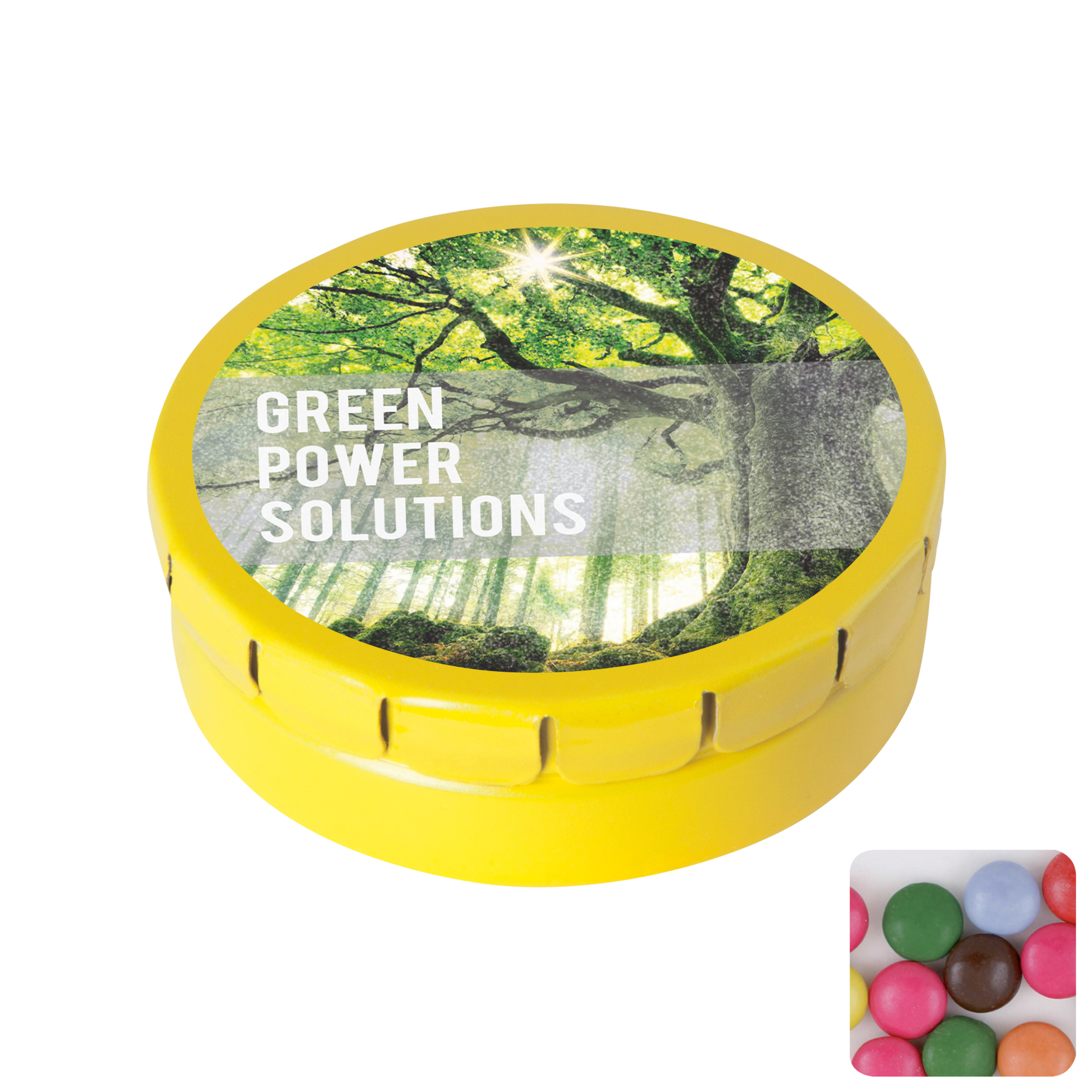 Picture of Round click tin with choco's