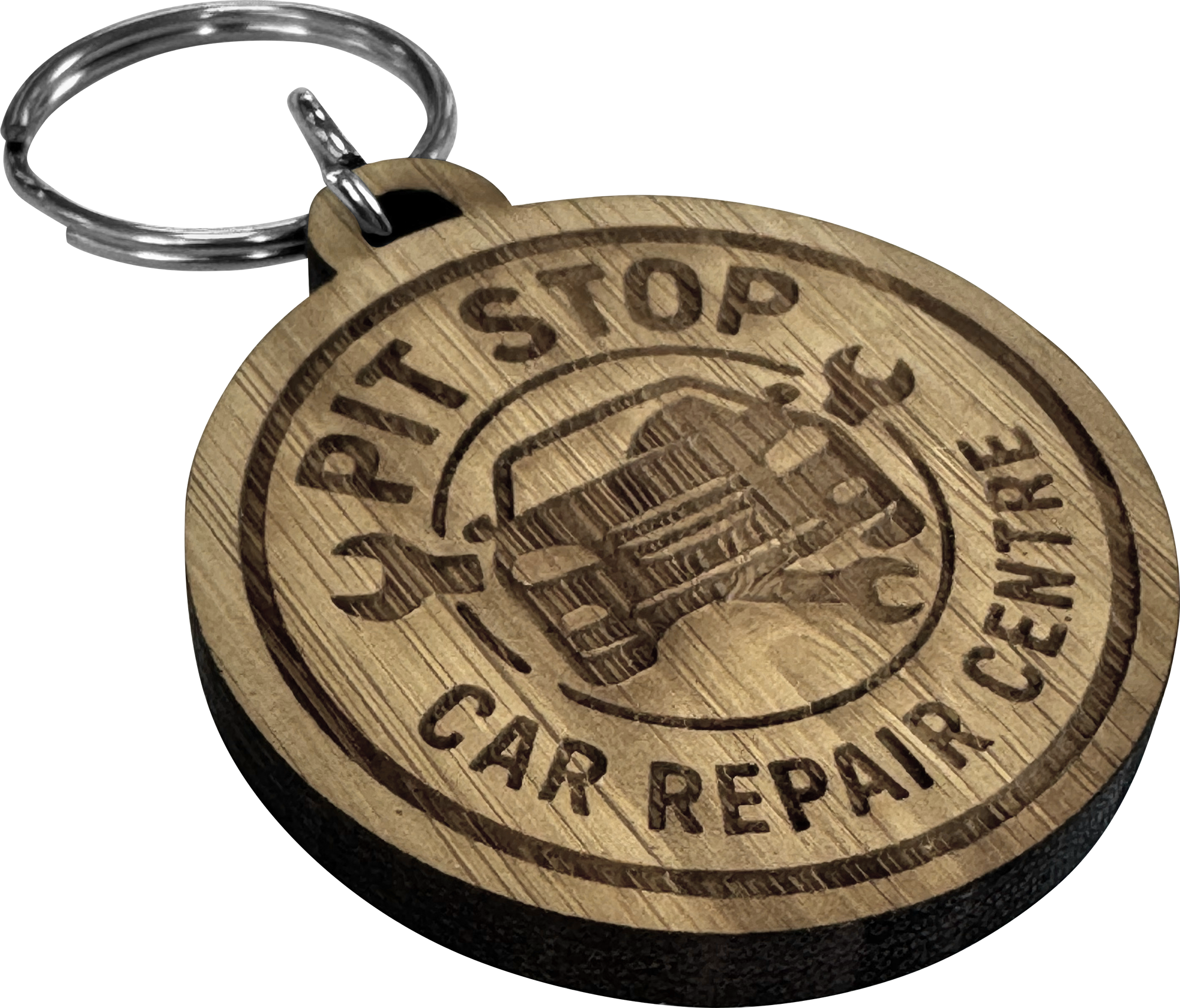 Picture of Bamboo keyring (Round)