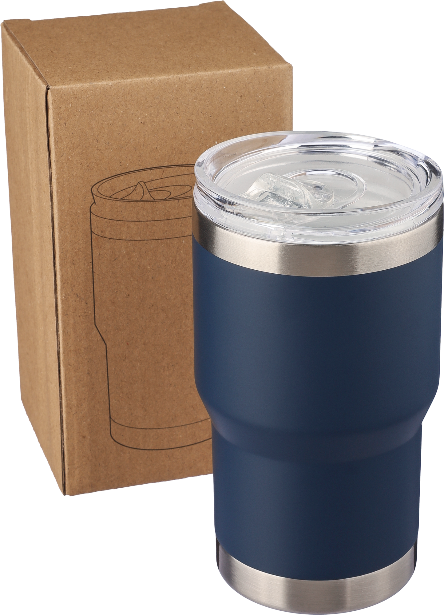 Picture of Recycled stainless steel double walled travel mug (350ml)