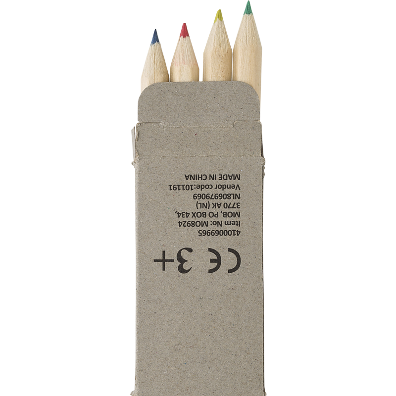 Coloured mini pencil set (4pc) 967754_011 (Brown)