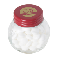 Small glass jar with mints with dextrose mints CX0300_008 (Red)