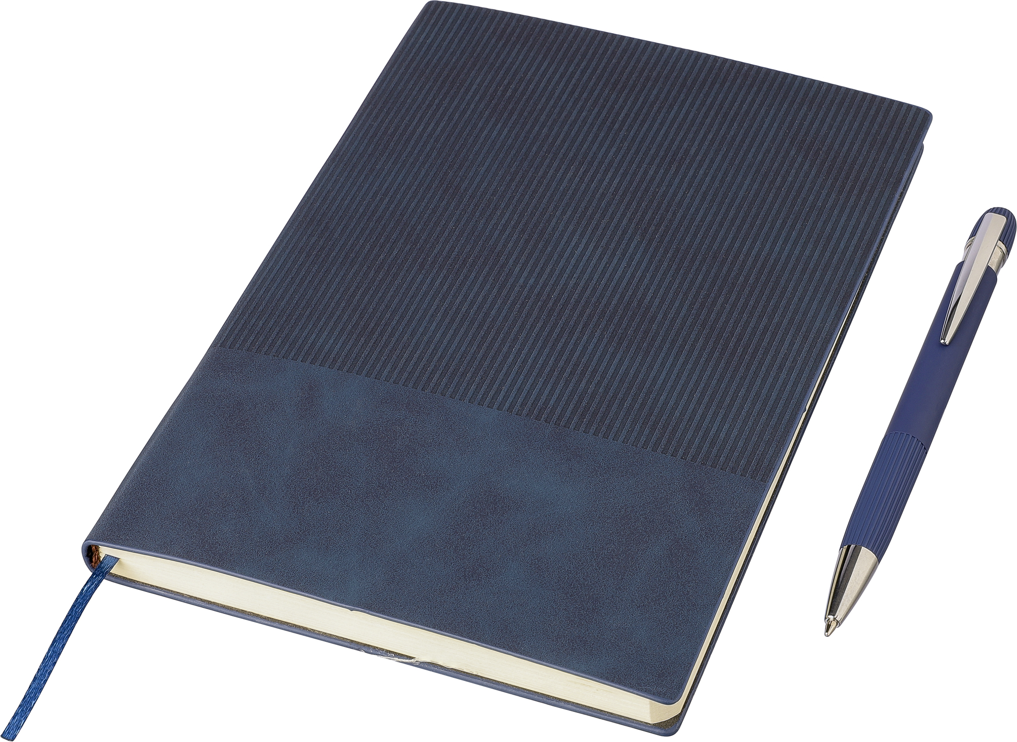 Picture of Recycled PU notebook with ballpen gift set (approx. A5)
