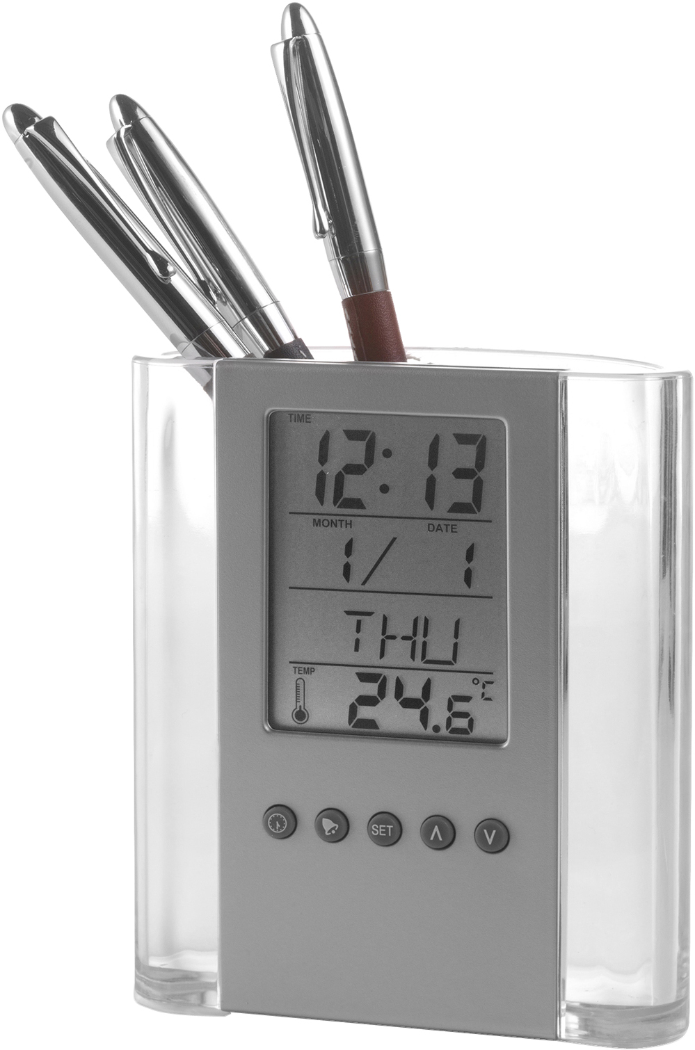Picture of Pen holder with clock