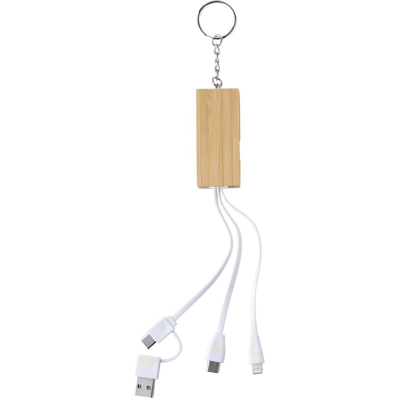 Bamboo charger and keychain 1015141_011 (Brown)