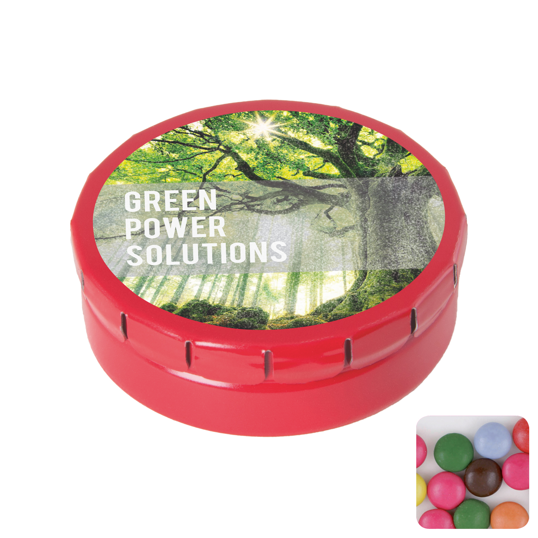 Picture of Round click tin with choco's