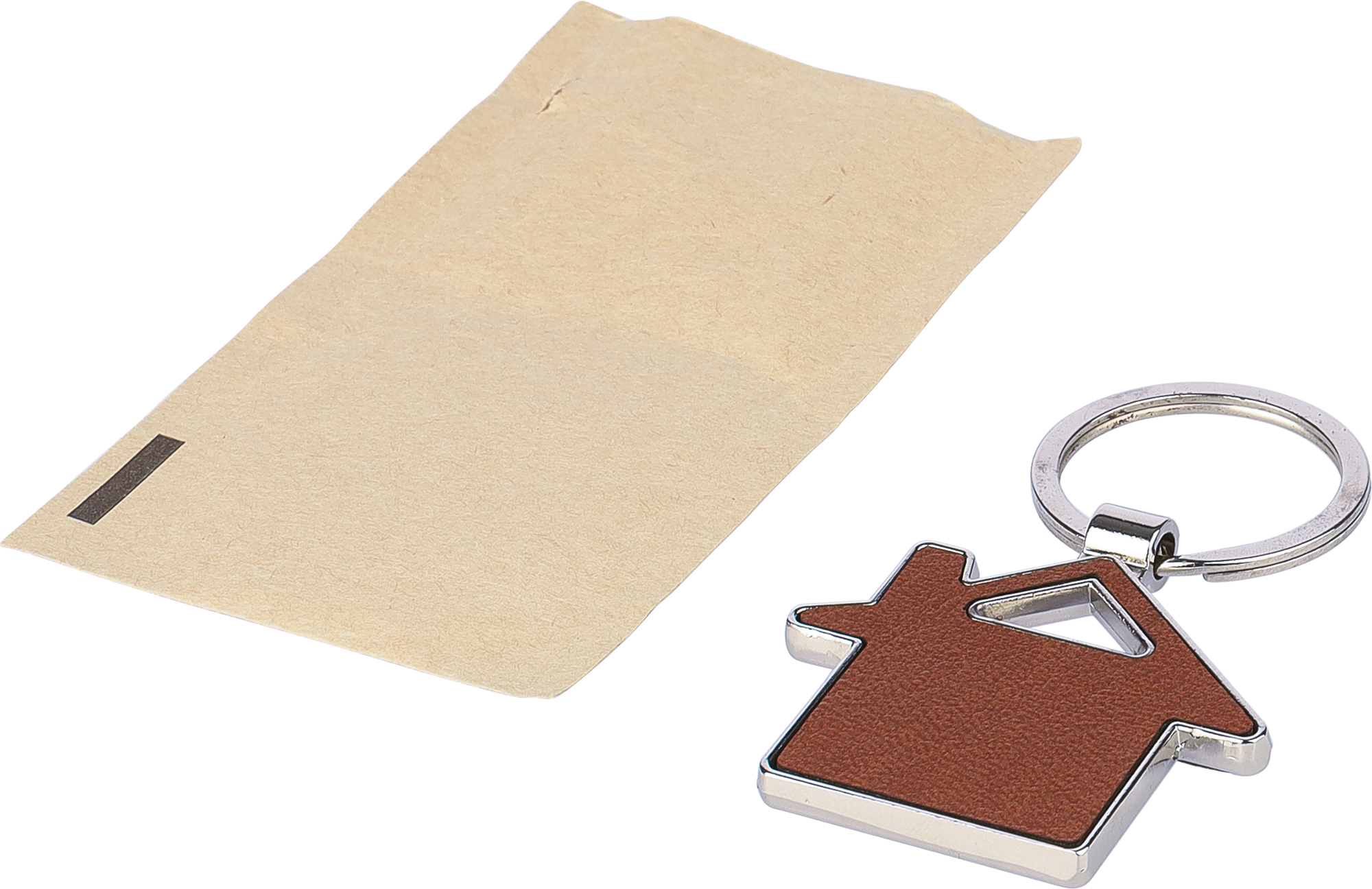 Picture of Recycled leather house keyring